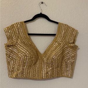 Shimmering Gold  Women's Crop Top